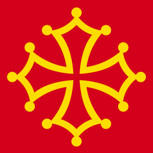 cop-s Croix occitane sur fond rouge, symbole de l'Occitanie